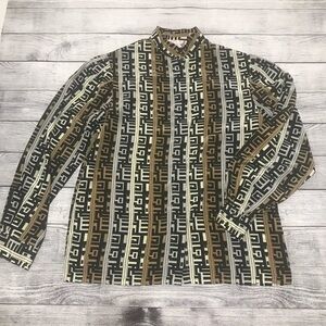 Jacyln Smith Mandarin Collar Button Down P…